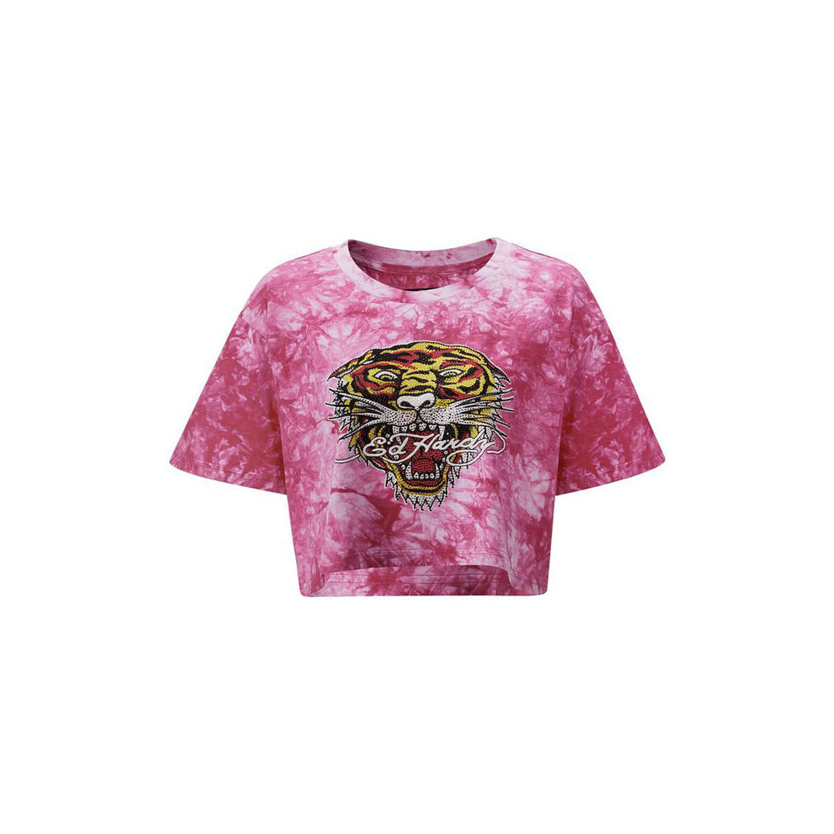 T-shirts & Polos Ed Hardy Los tigre grop top hot pink