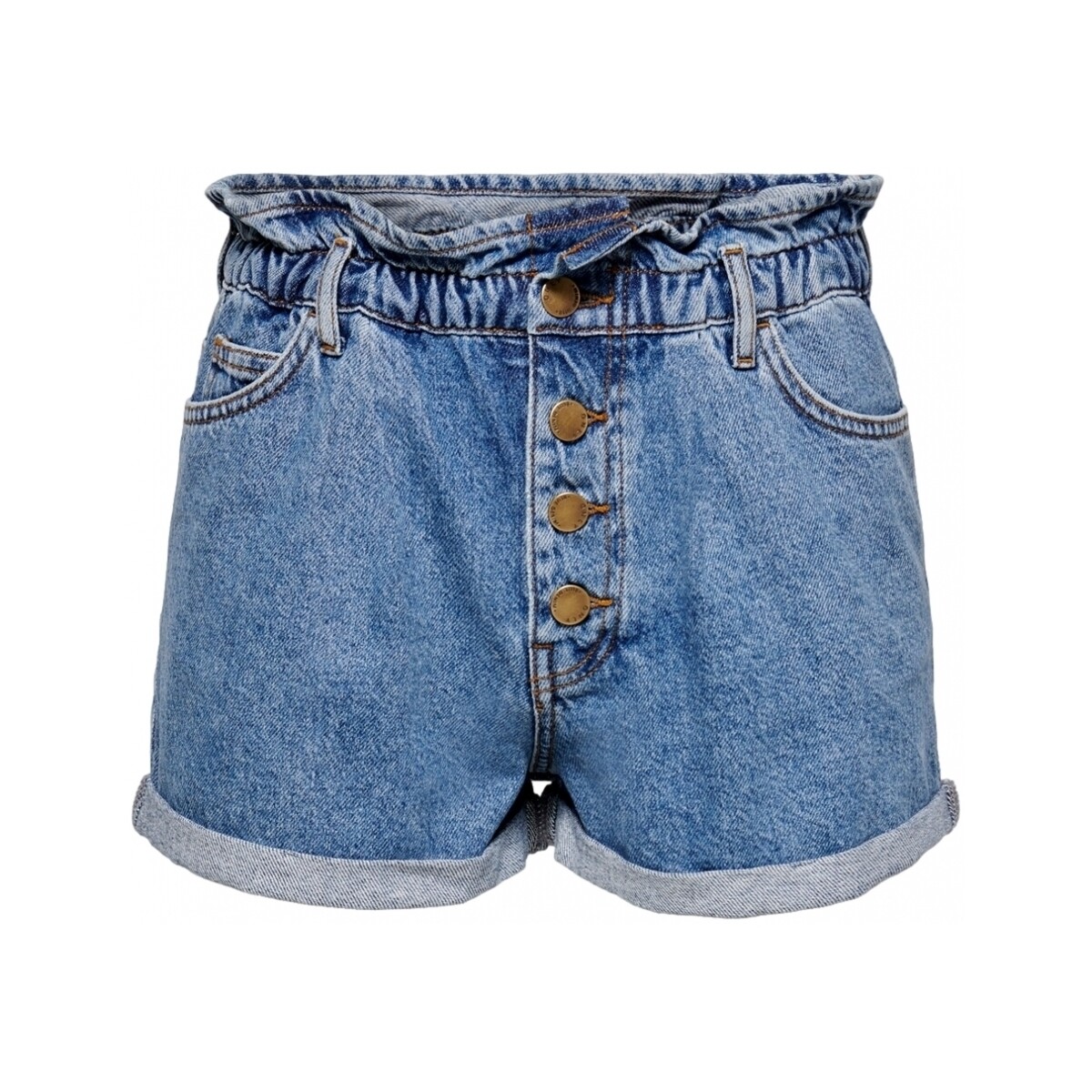 Shorts & Βερμούδες Only Shorts Cuba Paperbag – Medium Blue Denim